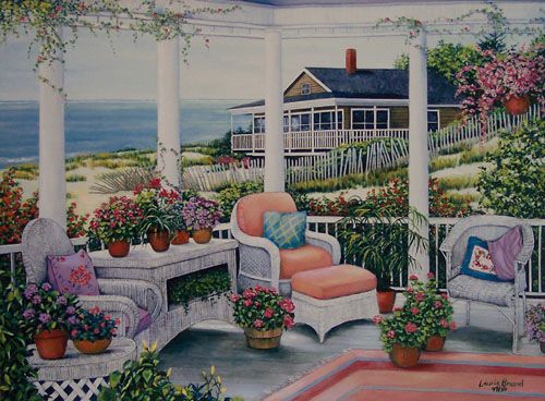Laurie Brussel Limited Edition Gicle´e on Paper: "Beach House on Paper"