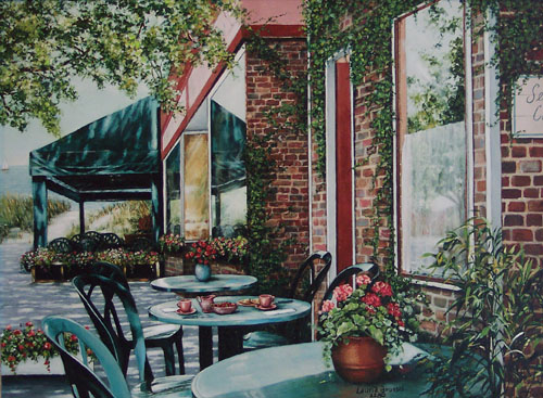 Laurie Brussel Limited Edition Gicle´e on Paper: "Breakfast at the Beach on Paper"