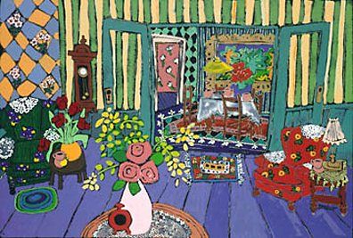 Laurie Zeszut Limited Edition Serigraph on Paper: " Living Room Series I "