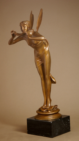 Lavingtrie Handcrafted Solid Bronze Sculpture:"Girl with Wings"