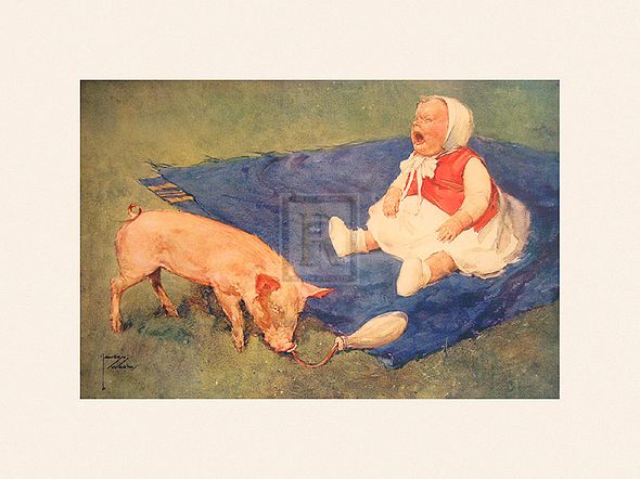 Lawson Wood Hand Numbered Limited Edition Print on Paper :"Crying over Spilt Milk"