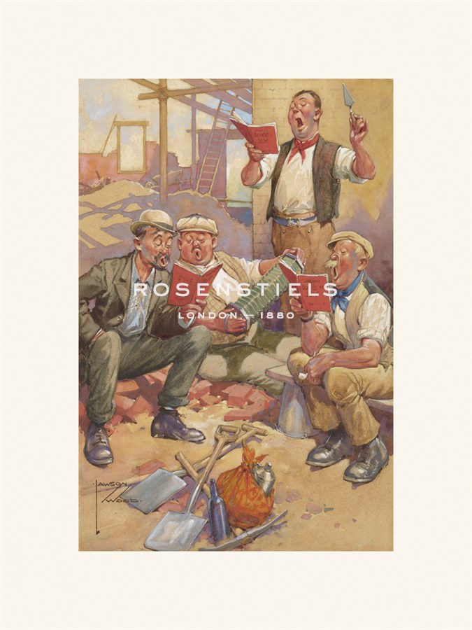Lawson Wood Hand Numbered Limited Edition Print on Paper :"Harmony Has Now Been Restored to the Building Trade"