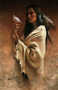 Lee Bogle Handsigned and Numbered Limited Edition Giclee on Canvas:"Peace"