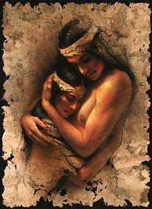 Lee Bogle Handsigned and Numbered Limited Edition Giclee on Canvas: "The Embrace"