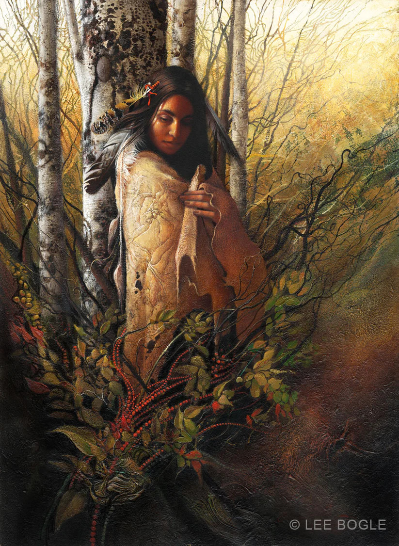 Lee Bogle Hand Signed and Numbered Limited Edition Canvas Giclee:"The Secret Place"