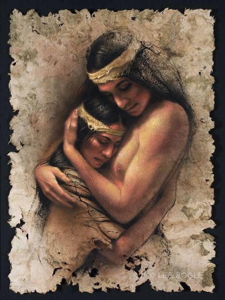 Lee Bogle Hand Signed and Numbered Limited Edition Canvas Giclee:"The Embrace"