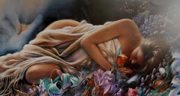 Lee Bogle Signed and Numbered Limited Edition Lithograph: "Dreams Of Spring"