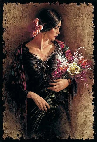 Lee Bogle Signed and Numbered Limited Edition Lithograph: "Las Flores"