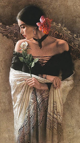 Lee Bogle Signed and Numbered Limited Edition Lithograph: "Latin Lace" Lee Bogle Signed and Numbered Limited Edition Lithograph: "Latin Lace"