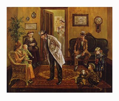 Lee Dubin Limited Edition Signed Offset Lithograph:"Doctor's Office"
