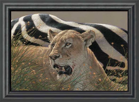 Lee Kromschroeder Framed Ovation Canvas: "Ngorongoro Morning"