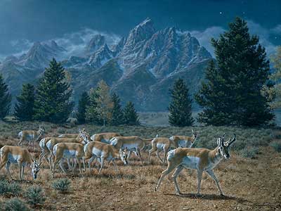 Lee Kromschroeder Handsigned and Numbered Limited Edition Canvas: "Full Moon Crossing"