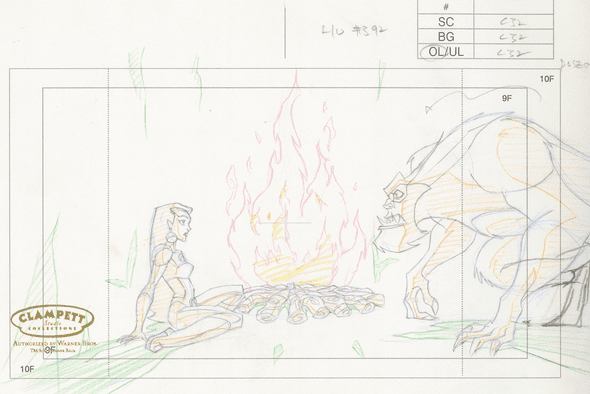 Legion of Superheroes Original Production Drawing: "Saturn Girl"