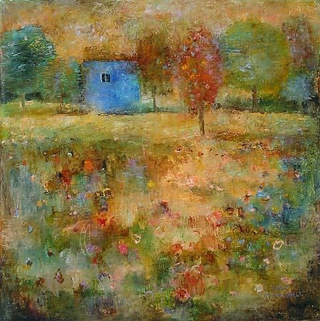 Lela Handsigned and Numbered Limited Edition Giclee on Canvas:"Poppy Field "