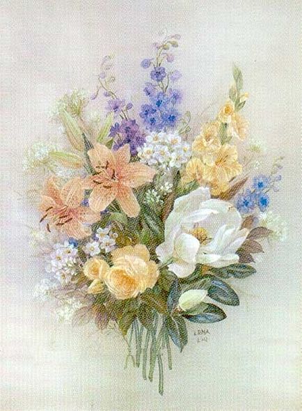 Lena Liu Handsigned & Numbered Limited Edition Canvas: "Magnolia Bouquet "
