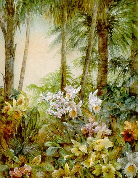 Lena Liu Handsigned & Numbered Limited Edition Canvas: "Orchid Oasis "