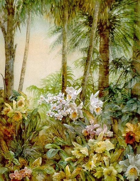Lena Liu Handsigned & Numbered Limited Edition Canvas: "Orchid Oasis "