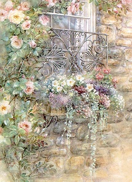 Lena Liu Handsigned & Numbered Limited Edition Canvas: "Rose Memories "