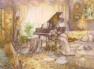 Lena Liu Handsigned & Numbered Limited Edition Print:"Music Room VII "