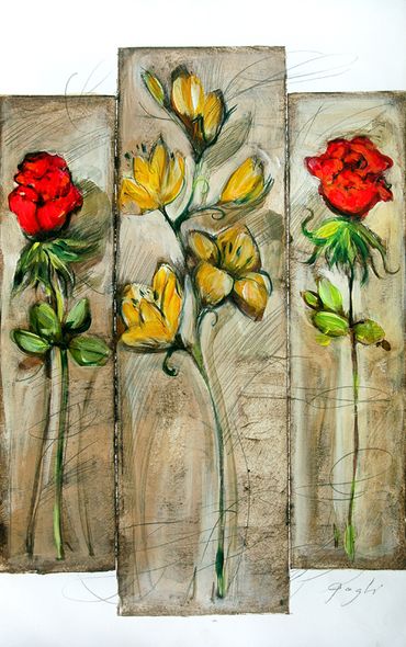 Lenner Gogli Hand Colored Etchings: "Love Storms"