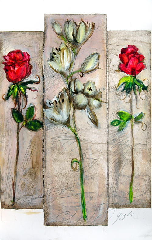 Lenner Gogli Hand Colored Etchings: "Made For You"