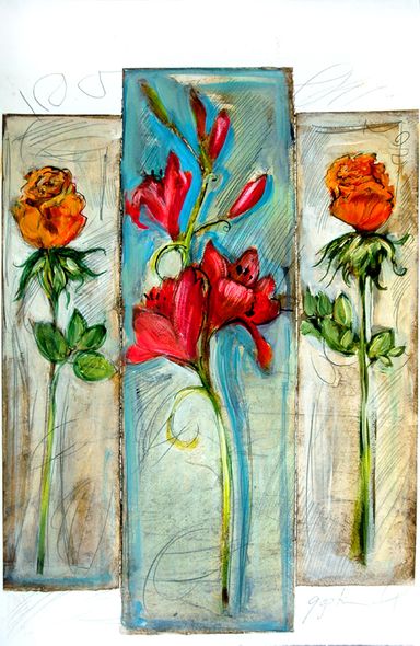 Lenner Gogli Hand Colored Etchings: "Truly Mine"