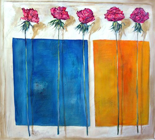 Lenner Gogli Hand Signed and Numbered Limited Edition Giclee on Canvas: "Coming Up Roses"