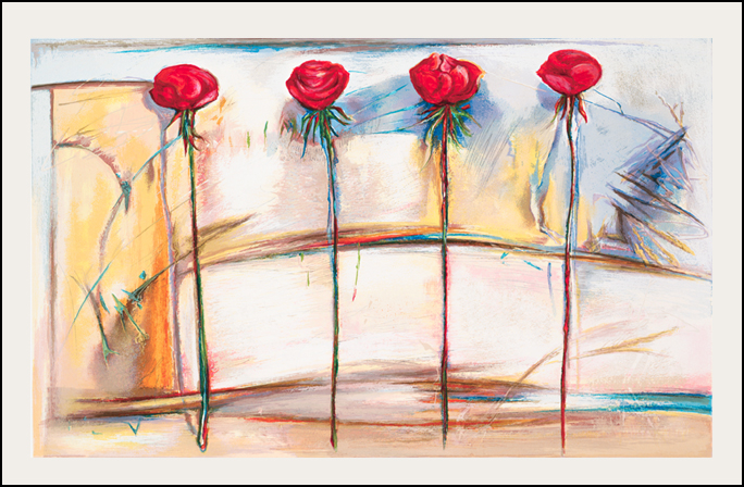 Lenner Gogli Hand Signed and Numbered Limited Edition Serigraphs: "Rose Fresco"