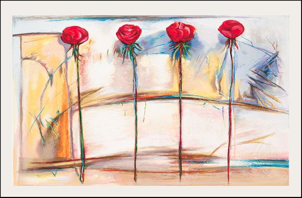 Lenner Gogli Hand Signed and Numbered Limited Edition Serigraphs: "Rose Fresco"