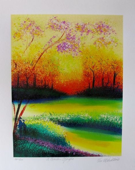 Leo Posillico Hand Signed Limited Edition Serigraph:"Garden Of Lights"