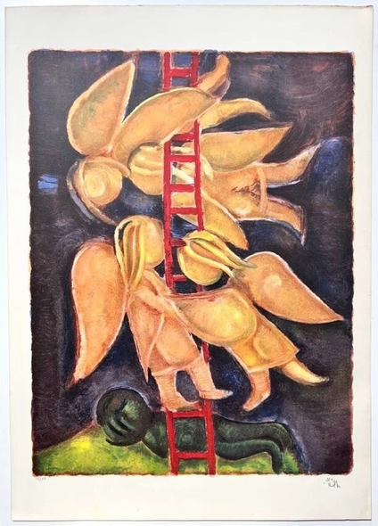 Leo Roth Signed Numbered Lithograph: "Jacob's Ladder"