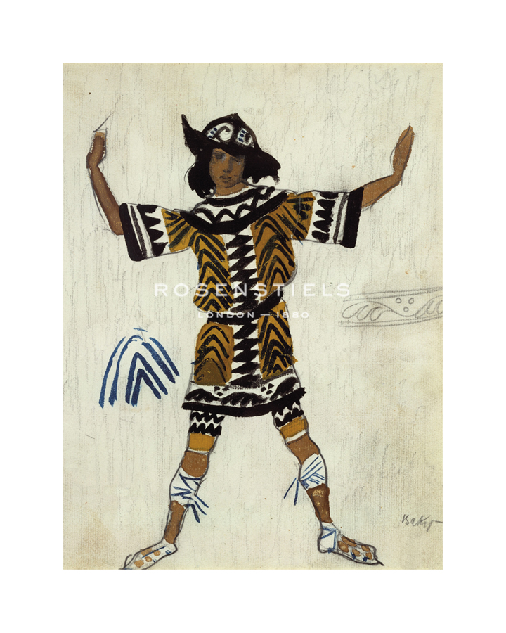 Leon Bakst Hand Numbered Limited Edition Print on Paper :"Brigand Boy - Daphnis and Chloe"