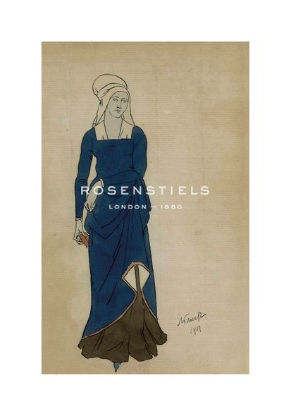 Leon Bakst Hand Numbered Limited Edition Print on Paper :"Don Juan - Isabelle"