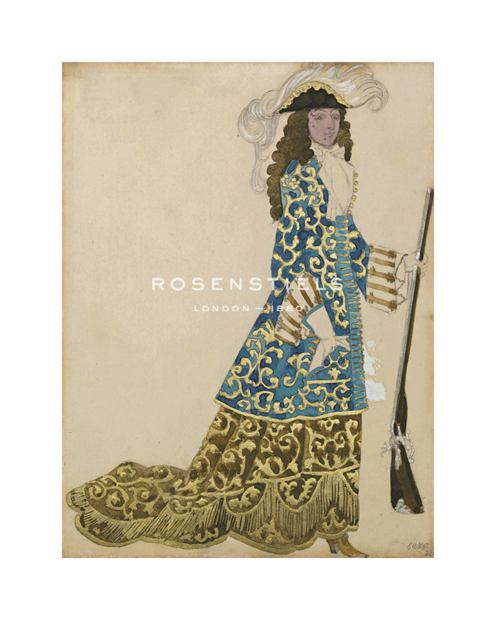 Leon Bakst Hand Numbered Limited Edition Print on Paper :"La Belle au Bois Dormant - Baronne, 1921"