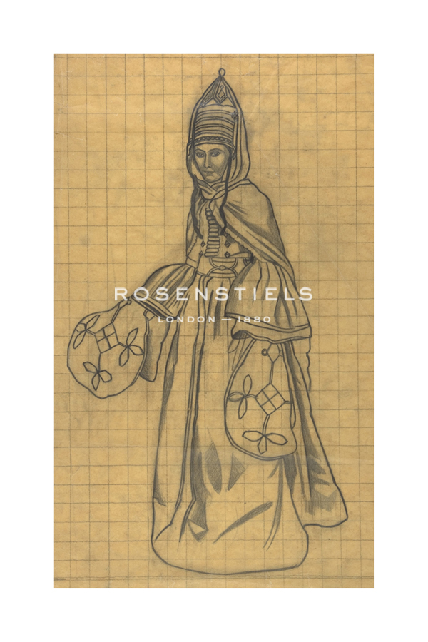 Leon Bakst Hand Numbered Limited Edition Print on Paper :"Russian Female Costume"