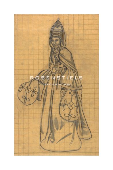 Leon Bakst Hand Numbered Limited Edition Print on Paper :"Russian Female Costume"