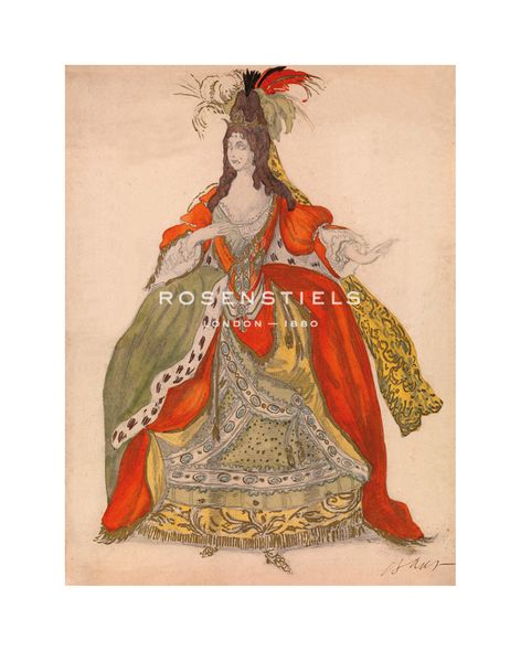 Leon Bakst Hand Numbered Limited Edition Print on Paper :"Sleeping Beauty"