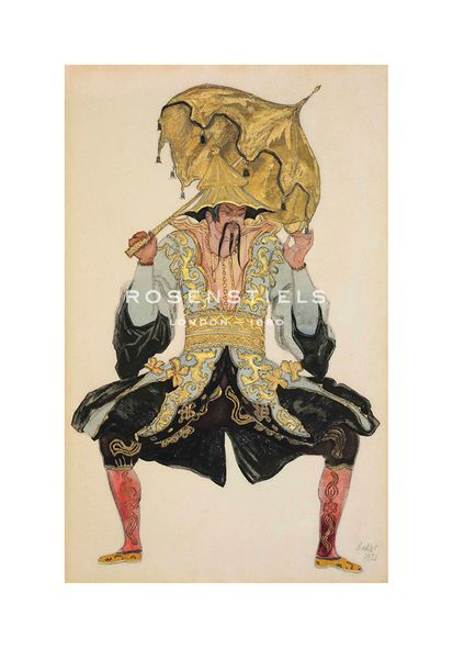 Leon Bakst Hand Numbered Limited Edition Print on Paper :"Sleeping Beauty- The Chinese Mandarin"