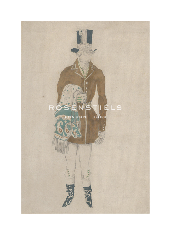 Leon Bakst Hand Numbered Limited Edition Print on Paper :"Valet Les Papillons"
