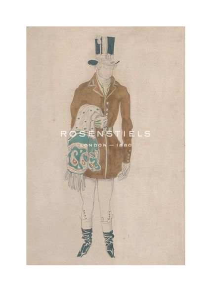 Leon Bakst Hand Numbered Limited Edition Print on Paper :"Valet Les Papillons"