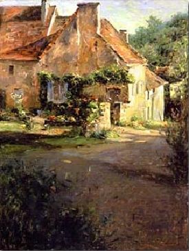 LEONARD WREN 30X40 Secondary Market Art: "ABOVE THE VILLAGE GCNV"