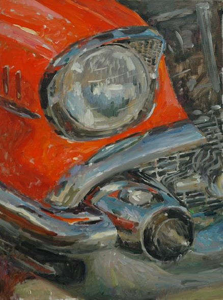 Leonard Wren Handsigned and Numbered Limited Edition Giclee on Canvas:"57 BELAIR"
