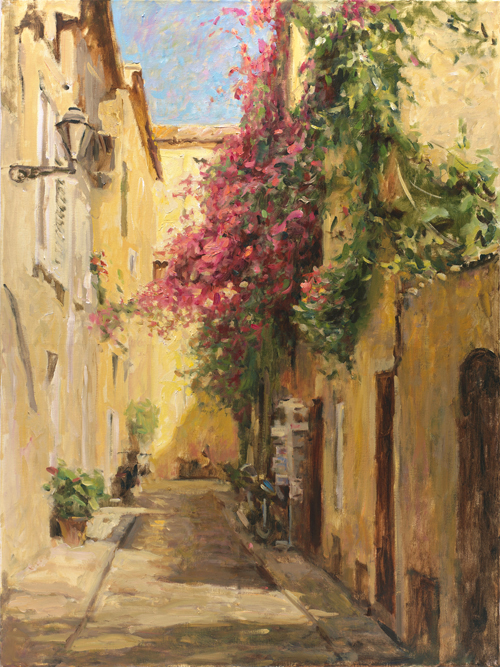 Leonard Wren Handsigned and Numbered Limited Edition Giclee on Canvas:"SOLEIL DU ST. TROPEZ"