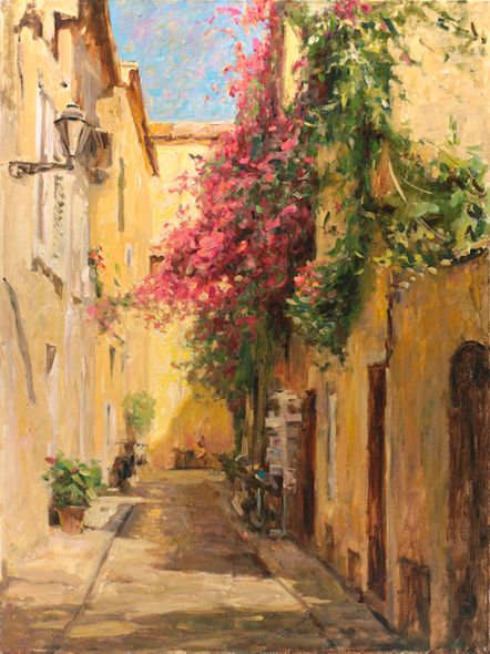Leonard Wren Handsigned and Numbered Limited Edition Giclee on Canvas:"SOLEIL DU ST. TROPEZ"