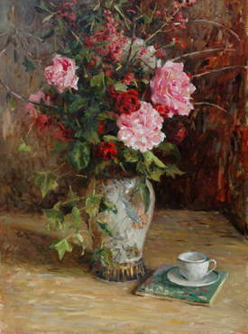 Leonard Wren Handsigned and Numbered Limited Edition Giclee on Canvas:"SUMMER STILL LIFE"