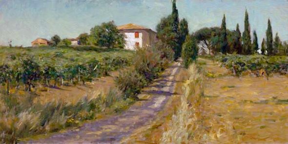 Leonard Wren Handsigned and Numbered Limited Edition Giclee on Canvas:"Tuscan Light"