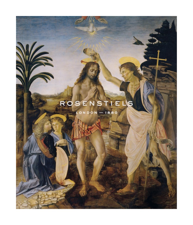 Leonardo da Vinci Hand Numbered Limited Edition Print on Paper :"The Baptism of Christ"