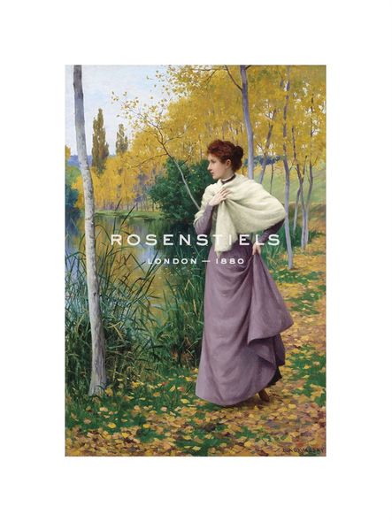 Leopold Francois Kowalsky Hand Numbered Limited Edition Print on Paper :"Autumn on the Shore of the Lake"