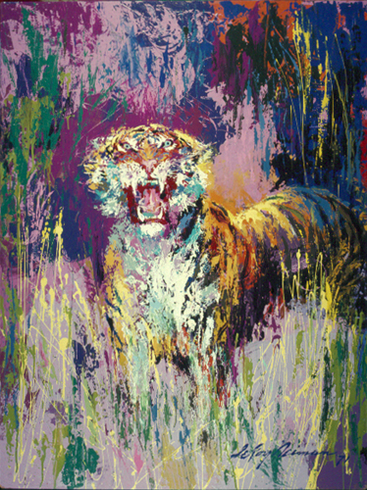 Leroy Neiman Hand Pulled Serigraph on Paper: "Bengal Tiger"
