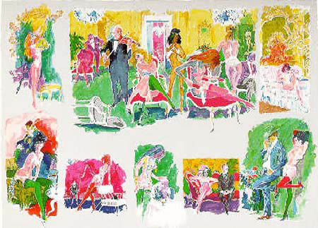Leroy Neiman Hand Pulled Serigraph on Paper: "Bordello"